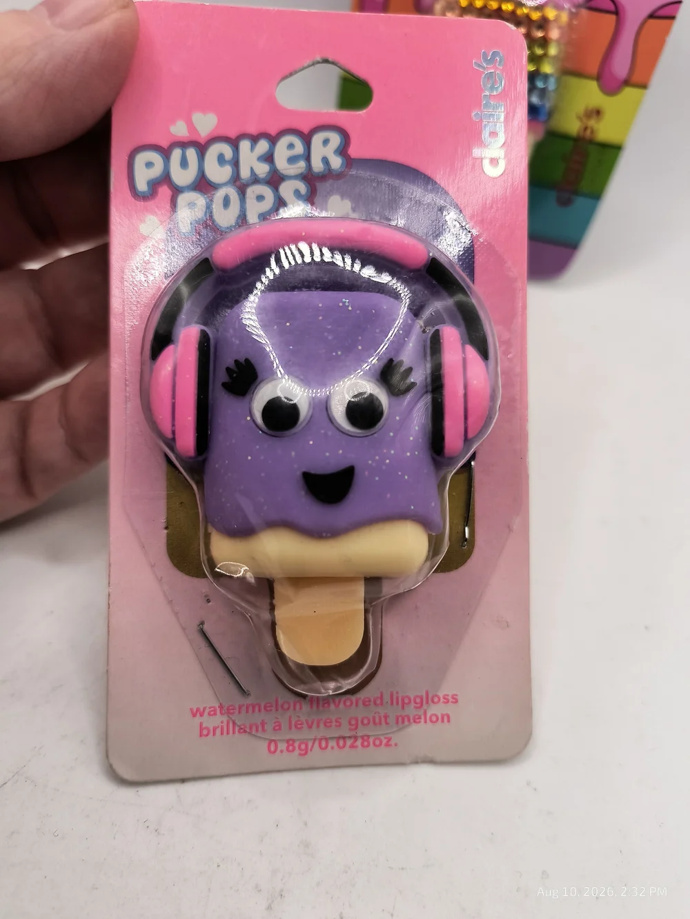 Claire's Pucker Pops Lip Gloss Ice Cream Design Watermelon Birthday Cake BNIP
